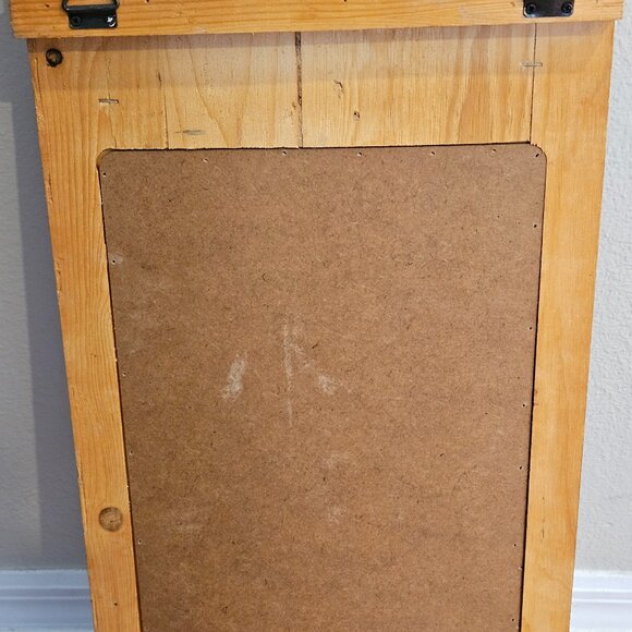 RARE RUSTIC FARMHOUSE CHICKEN ROOSTER KITCHEN OFFICE WOOD MEMO NOTE CHALKBOARD - Picture 14 of 15